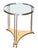 Mid 20th Century French Modern Round Occasional Table of Brushed Chrome and Brass - Maison Jansen For Sale - Image 5 of 11