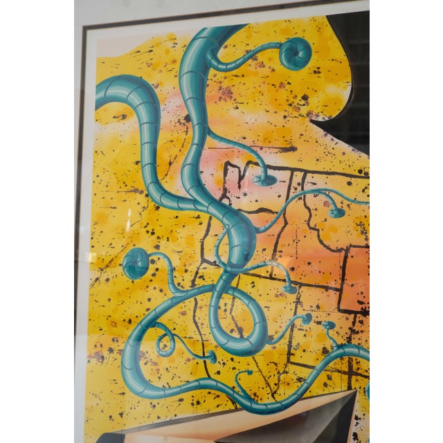 1990s Kenny Scharf Three Faces of Jackie Work of Art Screenprint 1998 Framed For Sale - Image 5 of 13