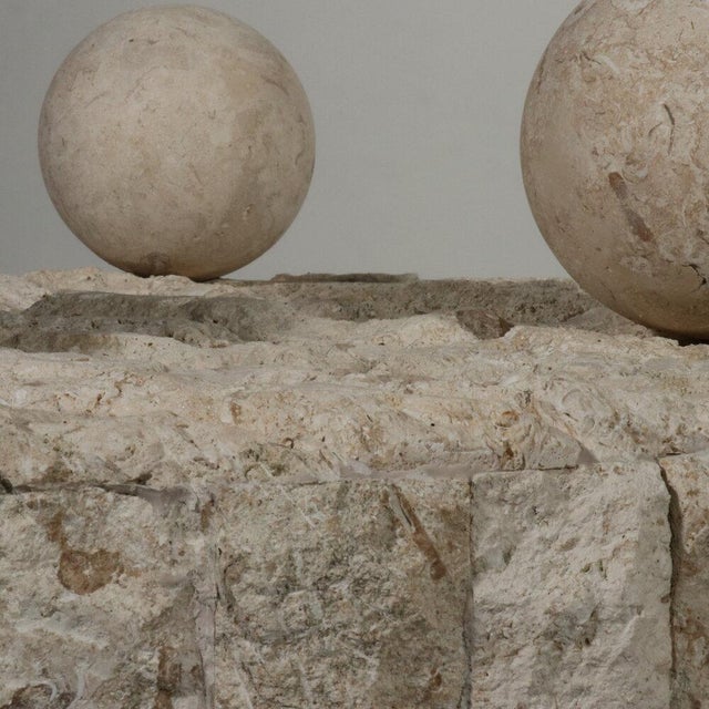 Post Modern Round Mactan Stone Side Table Chairish