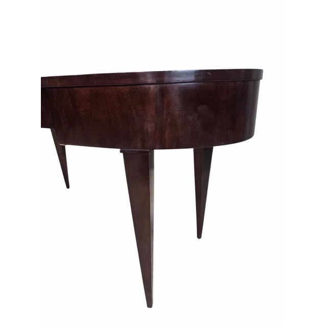 Walter E. Smithe Gramercy Oval Executive Writing Desk in Dark Mahogany Finish A refined Gramercy executive writing desk by...