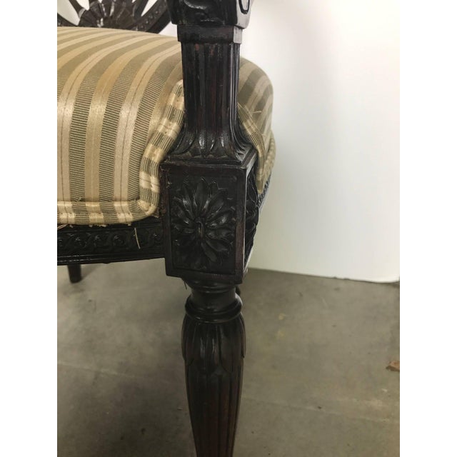 Wood 19th Century Hand Carved Hepplewhite Armchair Desk Chair For Sale - Image 7 of 10