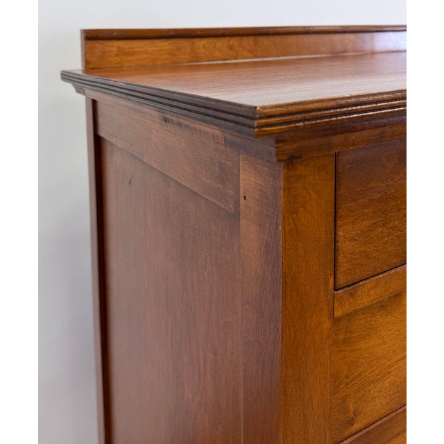 Wood Vintage Tallboy Pine Six Drawer Dresser For Sale - Image 7 of 10