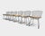 Set of six vintage Model 420 Side Chairs designed by Harry Bertoia for Knoll International. Originally designed in 1952,...