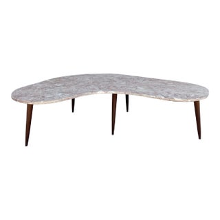 Mid Century Modern Granite Boomerang Coffee Table For Sale