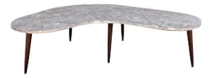 Mid Century Modern Granite Boomerang Coffee Table
