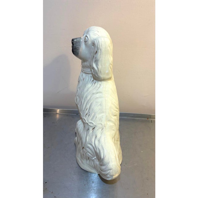 English Antique Extra-Large Staffordshire Dog For Sale - Image 3 of 7
