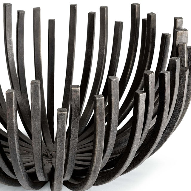 Not Yet Made - Made To Order Regina Andrew Modern Webbed Bowl Circle Blackened Iron For Sale - Image 5 of 7