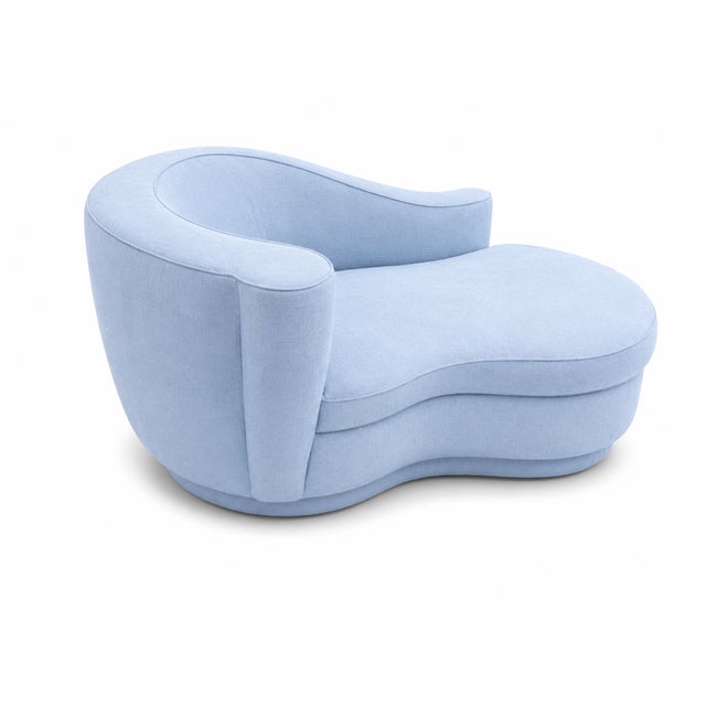 Modern Vladimir Kagan Style Chaise Lounge Post Modern For Sale - Image 3 of 5