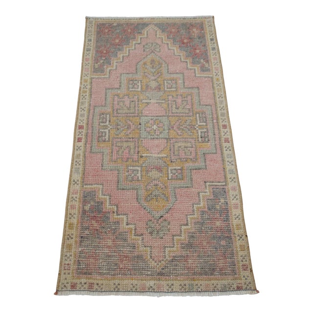 Hand Knotted Door Mat, Entryway Rug, Bath Mat, Kitchen Decor, Small Rug, Turkish Rug - 1′6″ × 3′1″ For Sale - Image 4 of 13