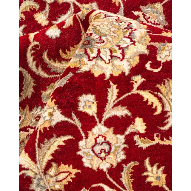 Textile Mogul Hand-Knotted Area Rug - Red, 9' 3" x 11' 10" For Sale - Image 7 of 8