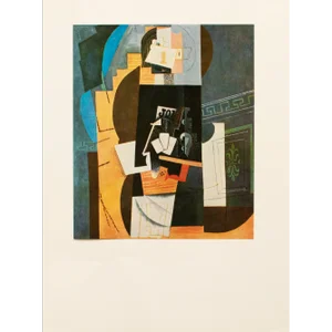 1971 After Pablo Picasso, "Card Player" Period Parisian Full-Color Print