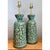 Vintage Mid-Century Modern Green Textured Ceramic Table Lamps - a Pair For Sale - Image 4 of 12