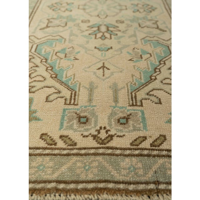 Turkish Turkish Mini Rug Oriental Hand Knotted Vintage Rug 1'9" x 3'7" #21073 For Sale - Image 3 of 8