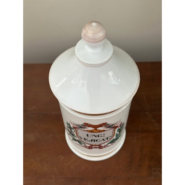 Pair Old Paris Apothecary Jars – Late 19th Century French Porcelain, Gilded & Hand Painted For Sale In Boston - Image 6 of 13