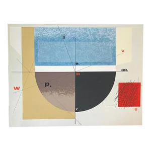 1980s "Paris Review" Color Lithograph by Arnold Hoffman Jr.