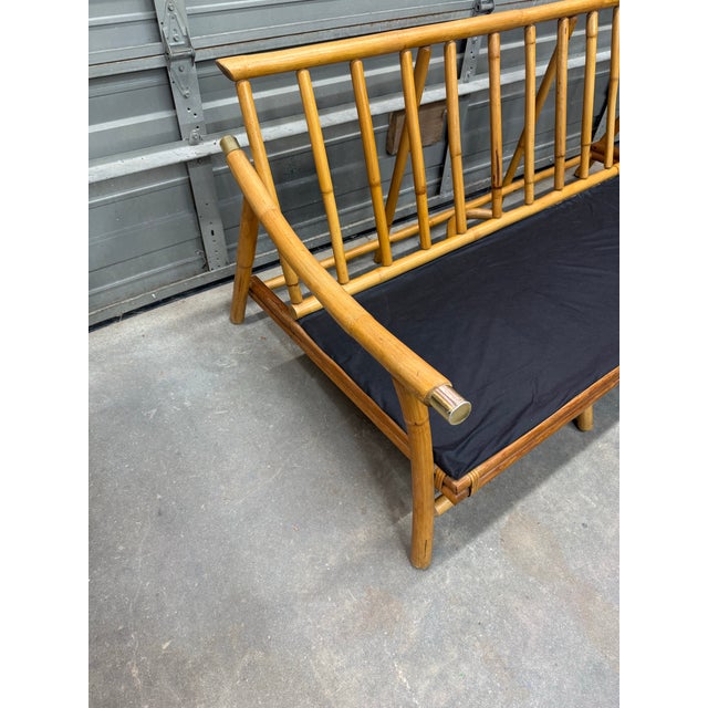 Bamboo Rattan Mid-Century Sofa For Sale - Image 10 of 12