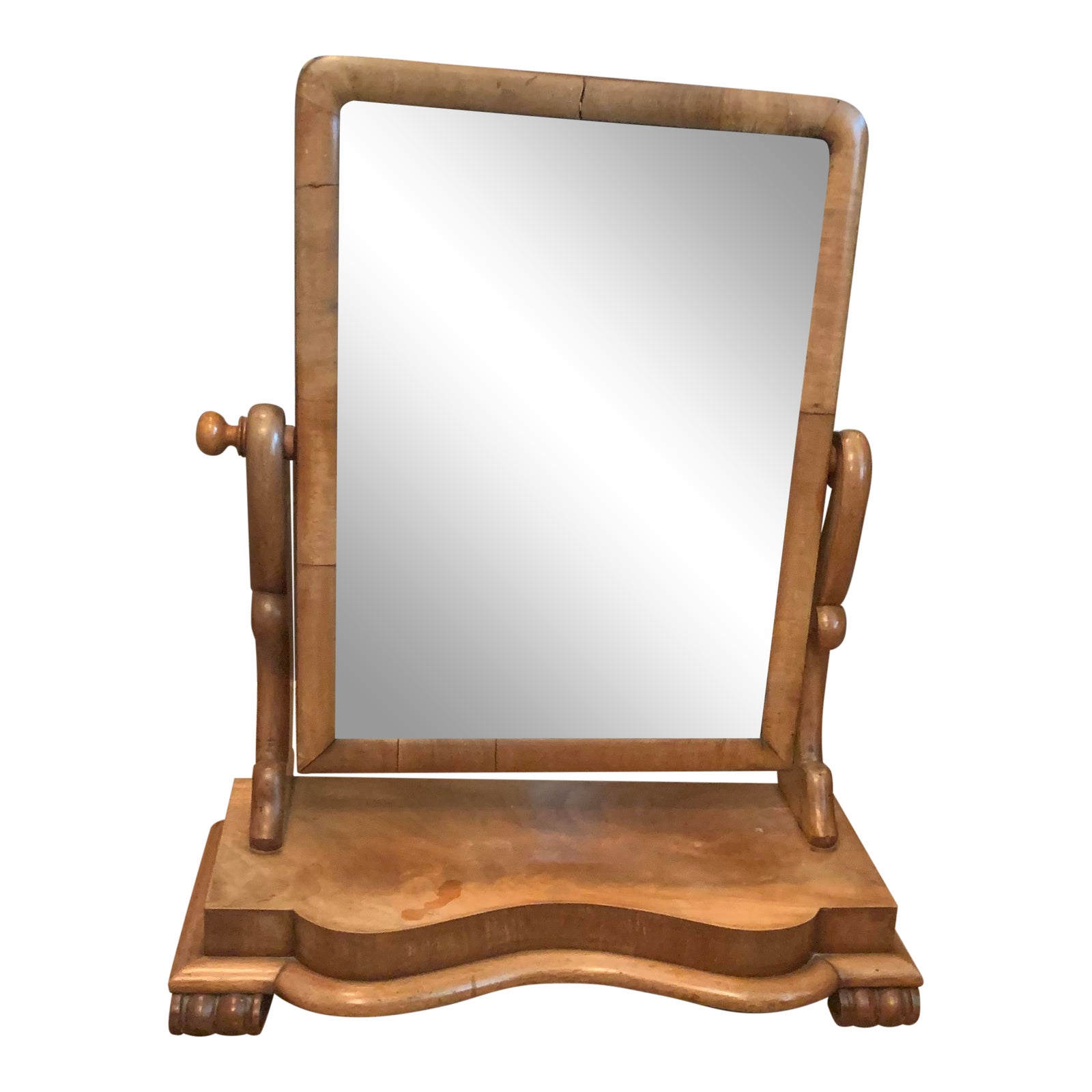 Antique Tilting Wooden Shaving Vanity Mirror Chairish