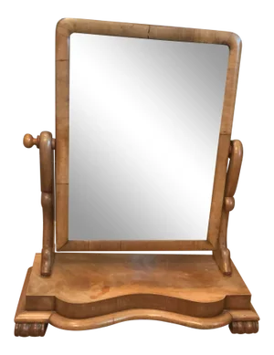 Antique Tilting Wooden Shaving Vanity Mirror