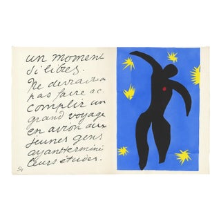 1983 Matisse Lithograph 8 Jazz Icarus For Sale