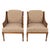 French 1960s Hollywood Regency French Style Caned Bergere Chairs With Flamestitch Fabric - A Pair For Sale - Image 3 of 10