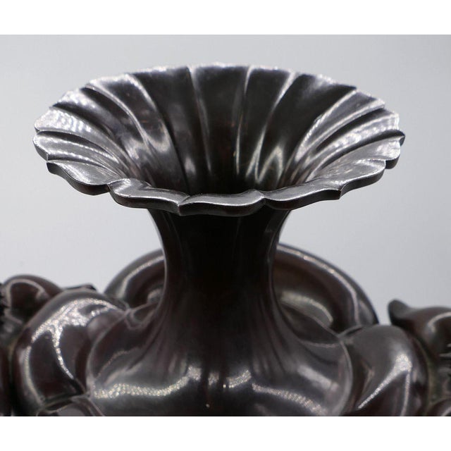 Antique Japanese Meiji Bronze Amphora For Sale - Image 5 of 6