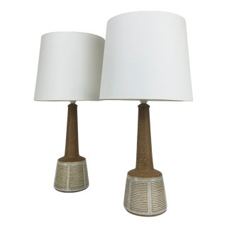Danish Ceramic Table Lamps by Esben Klint for Le Klint and Palshus, 1960s, Set of 2 For Sale