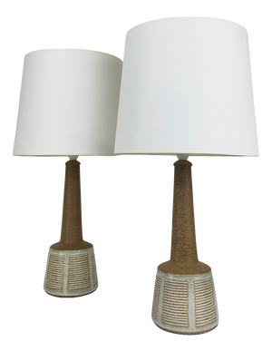 Danish Ceramic Table Lamps by Esben Klint for Le Klint and Palshus, 1960s, Set of 2