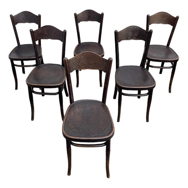 Beech Wood Dining Chairs by Jacob & Josef Kohn, Set of 6 For Sale - Image 14 of 14