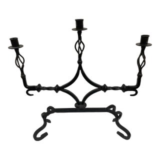 Vintage Wrought Iron Candelabra For Sale