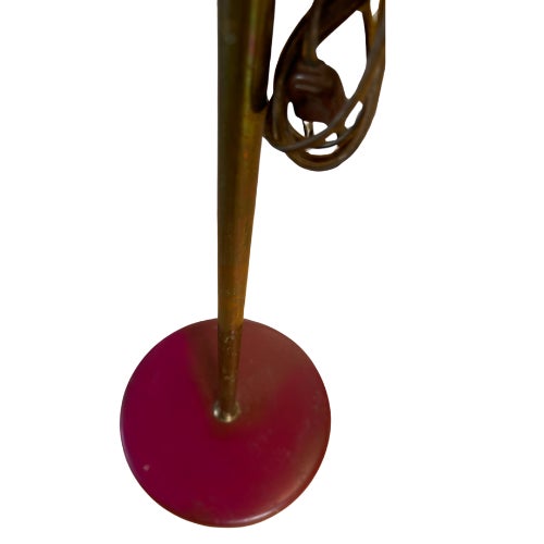 M.G. Wheeler Vintage M.G. Wheeler "Sight Light" Burgundy Floor Lamp Attributed to Earl Canfield For Sale - Image 4 of 7
