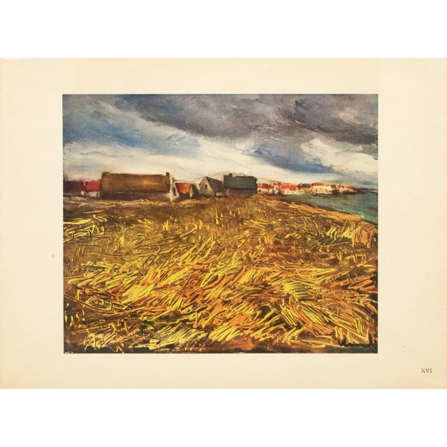 1947 After Maurice Vlaminck "Wheat Field", First Edition Period Parisian Offset Lithograph For Sale
