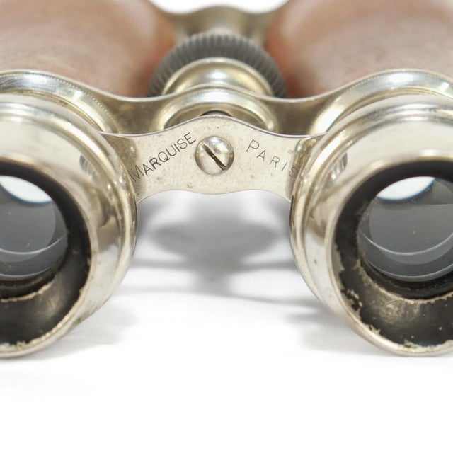 Signed Marquise Paris Art Deco Period French Leather & Chrome Binoculars For Sale In Philadelphia - Image 6 of 11
