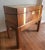 1 / 16 1911 Walnut Burl and Brass Inlays and Leather Inset Travel Desk on Stand For Sale - Image 10 of 11