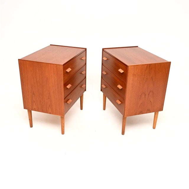 Mid-Century Modern Vintage Teak Bedside Chests from Heals, 1960, Set of 2 For Sale - Image 3 of 11
