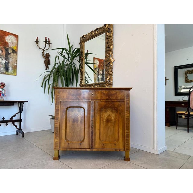 Biedermeier Trumeau in Walnut Veneer For Sale - Image 18 of 18