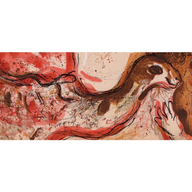 1960s Marc Chagall, Rachel Dérobe les Idoles de son Père (Rachel Steals Her Father's Household Gods), 1960, Original Lithograph For Sale - Image 5 of 8