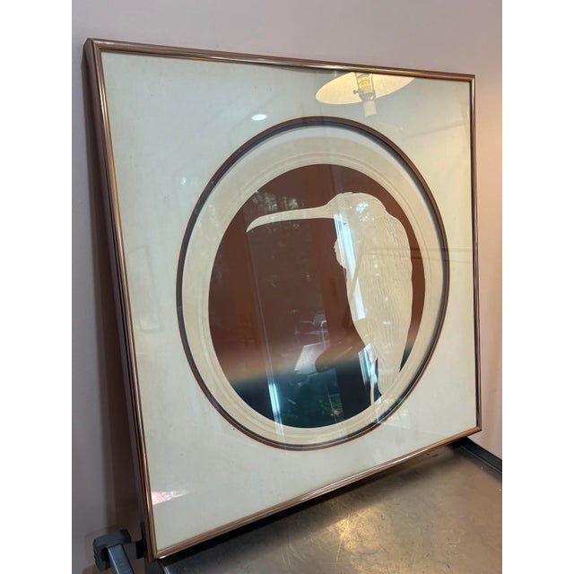 Postmodern 1970s-80s Original Signed Bird Print For Sale - Image 3 of 5