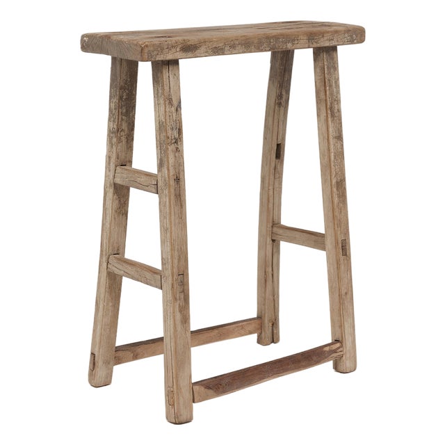 Chinese Narrow Courtyard Stool, C. 1900 For Sale