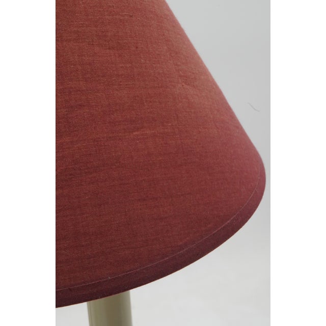 Metal 1980s Brass 3 Column 2 Light Bouillette Table Lamp For Sale - Image 7 of 9