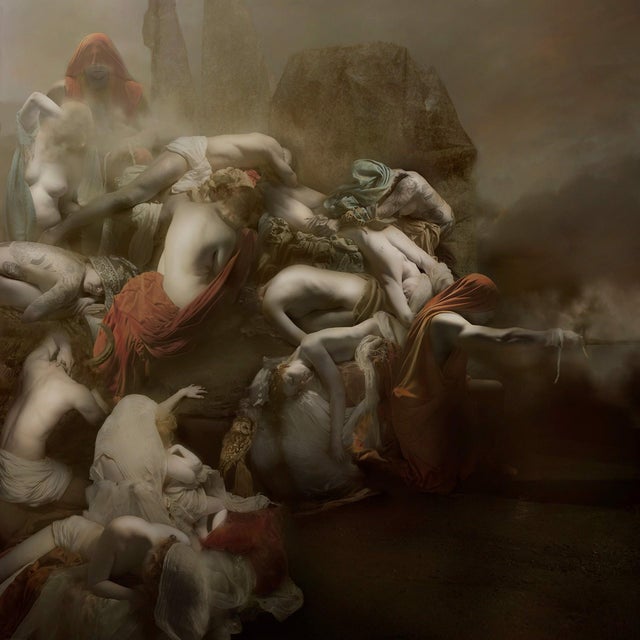 Soulcollector by Mariska Karto | Photograph on aluminum depicting a dramatic scene with figures. For Sale