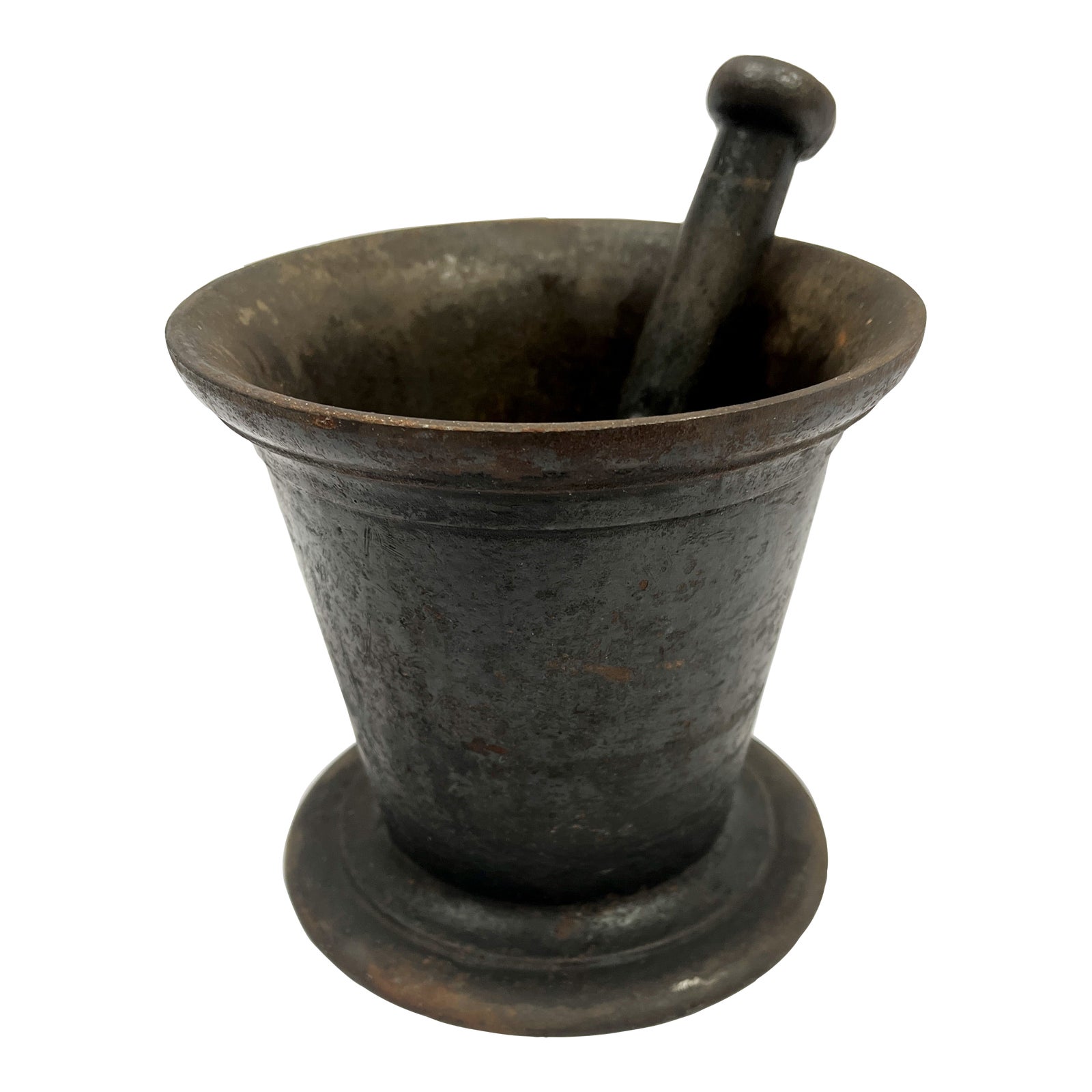 1800s Antique Cast Iron Mortar and Pestle Chairish