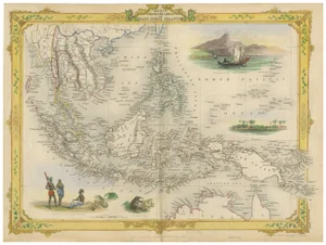 Antique Map of the Malay Archipelago or East Indies Island, 1851
