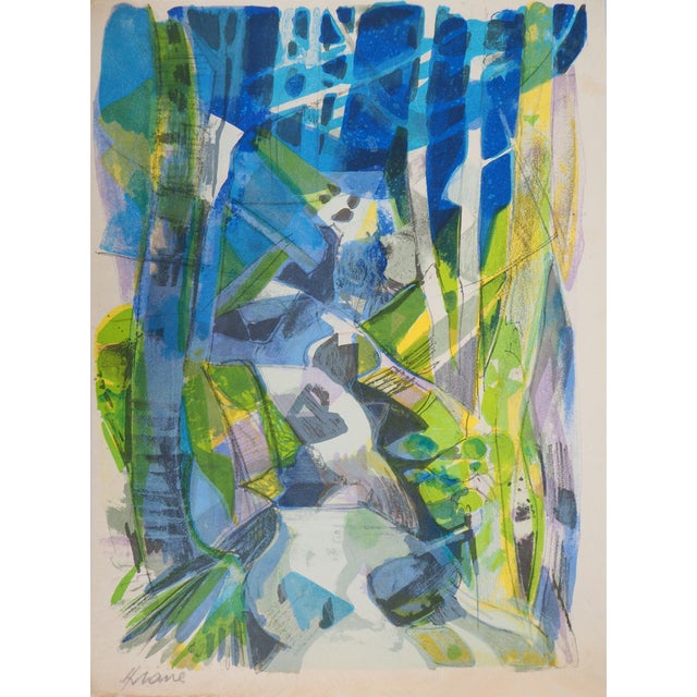 Camille Hilaire, Torrent en forêt (La Largue), Lithograph For Sale