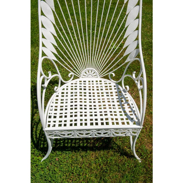 Hollywood Regency Fanciful Hollywood Regency 60s Iron Table and Chair Set - Set of 3 For Sale - Image 3 of 12