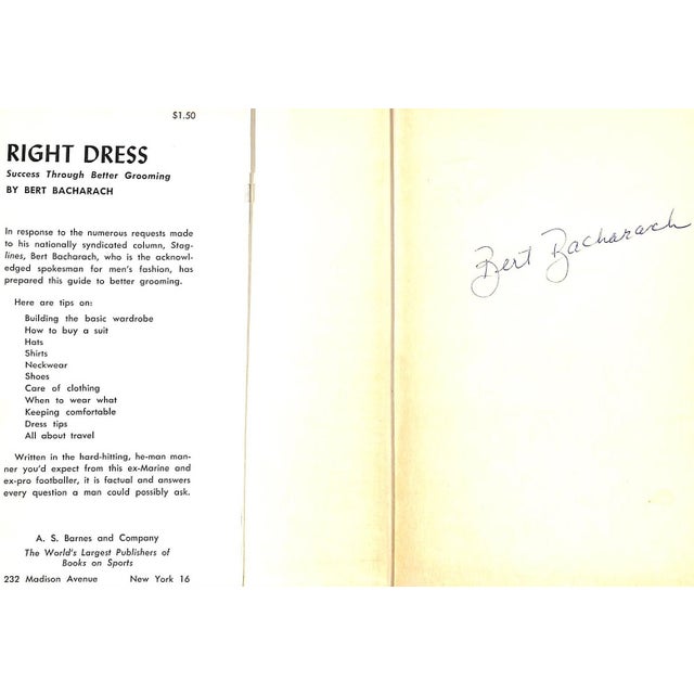 Traditional "Right Dress; Success Through Better Grooming" Bacharach, Bert 1955 For Sale - Image 3 of 12