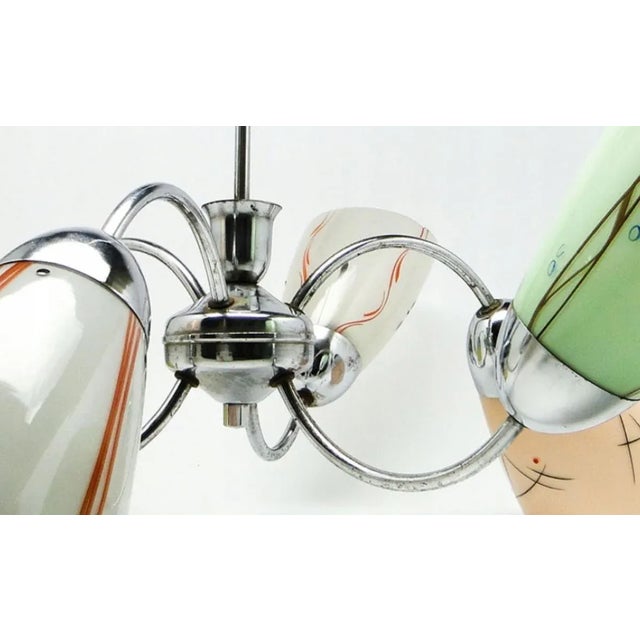 Mid-Century Modern Mid-Century Chandelier from Polam, Poland, 1960s For Sale - Image 3 of 6