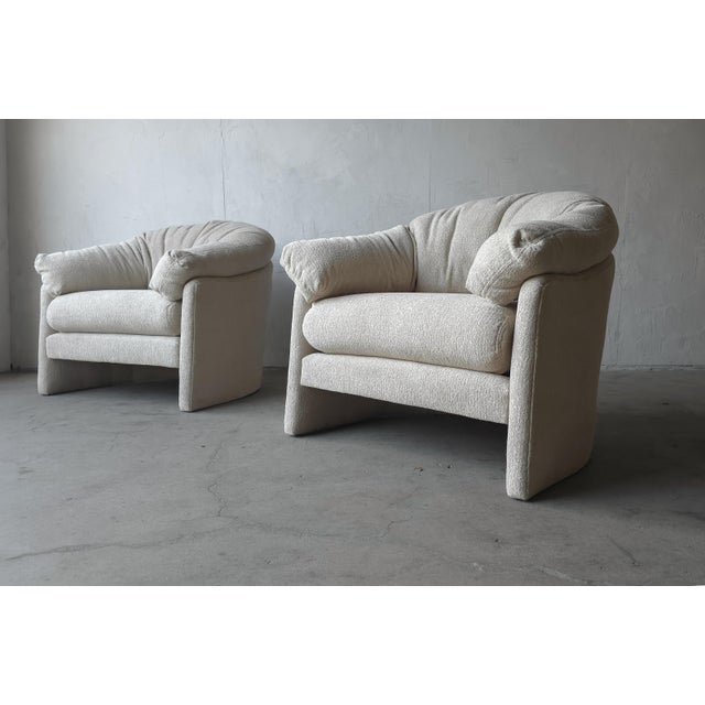 Preview Large Scale Pair of Vintage Tub Barrel Chairs For Sale - Image 4 of 11