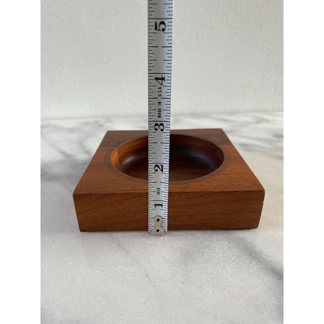Brown Mid 20th Century American Walnut Modernist Scoop Bowl For Sale - Image 8 of 8