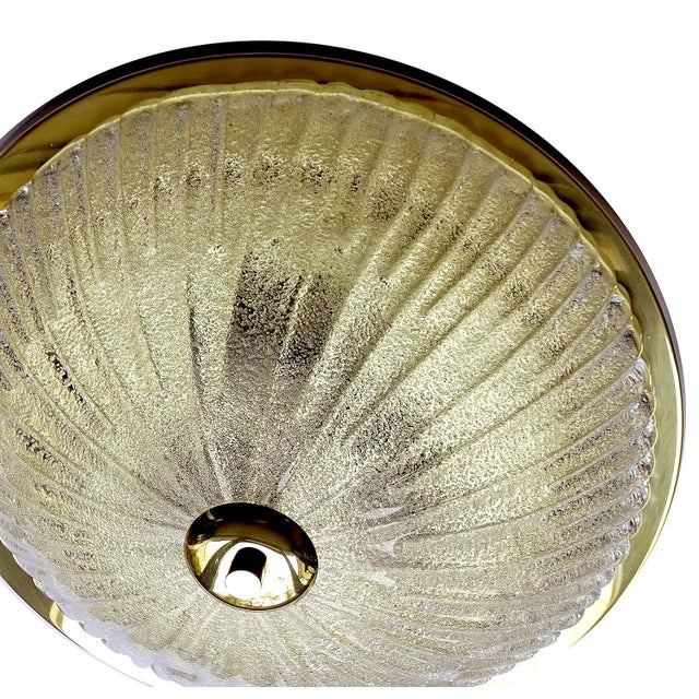 Vintage Dome Glass Flush Light, 1960s For Sale - Image 10 of 16