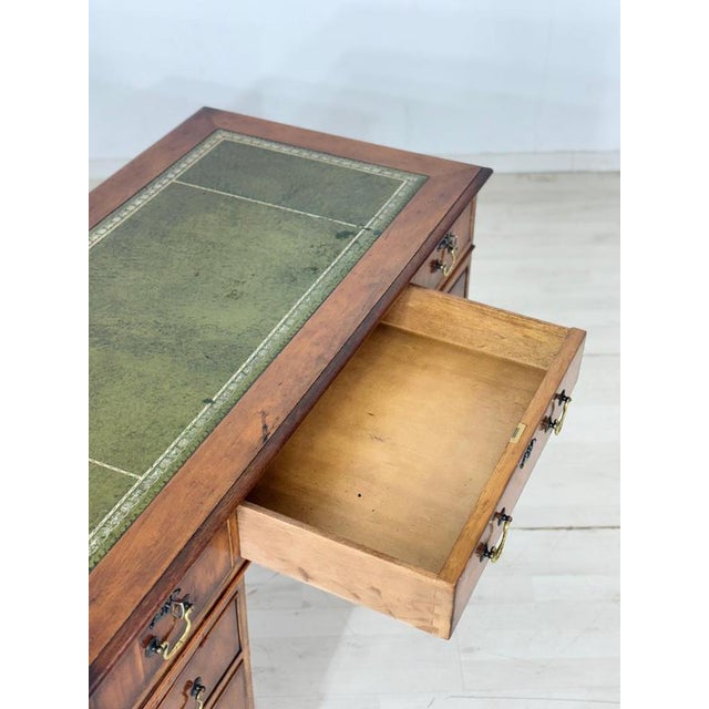 Wood Vintage English Empire Desk in Mahogany For Sale - Image 7 of 12